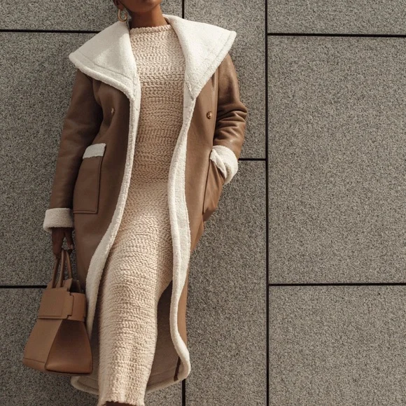 Tan Jaida Reversible Coat - Picture 2 of 12